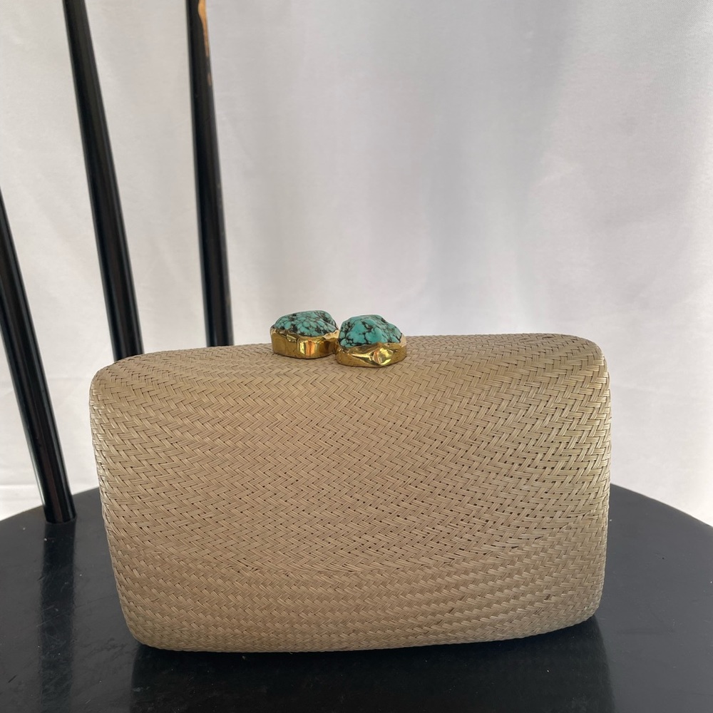 Woven clutch with chain
